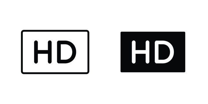 High definition icon. Graphic elements vector design.