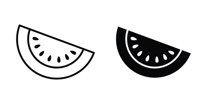 Melon icon. Graphic elements vector design.