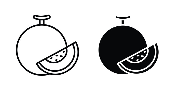 Melon icon. Graphic elements vector design.