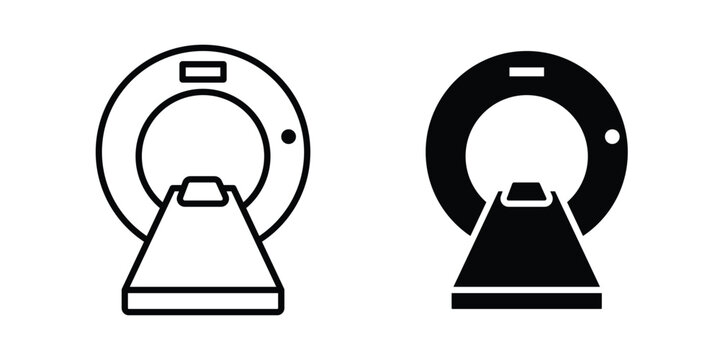 MRI and CT Scanner icon. Graphic elements vector design.