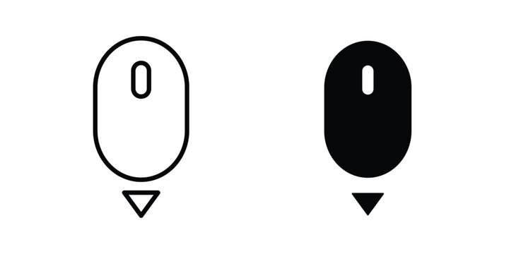 Scroll down computer mouse icon. Graphic elements vector design.