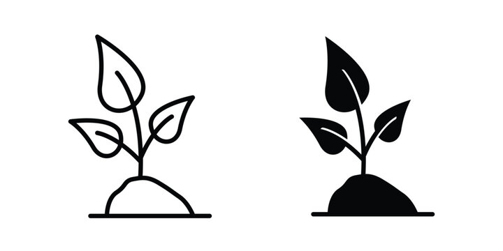 Seedling icon. Graphic elements vector design.