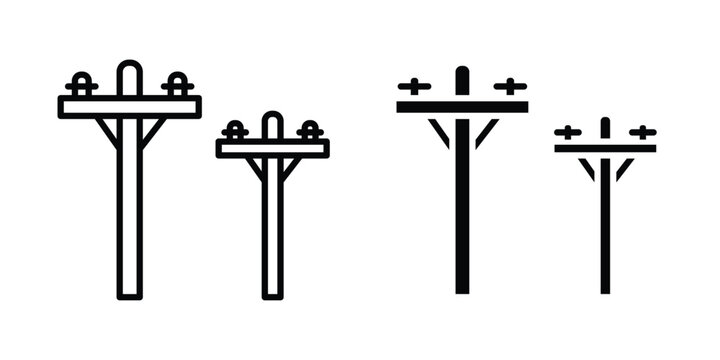 Utility pole icon. Graphic elements vector design.