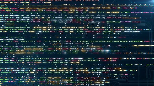 binary code on black background
