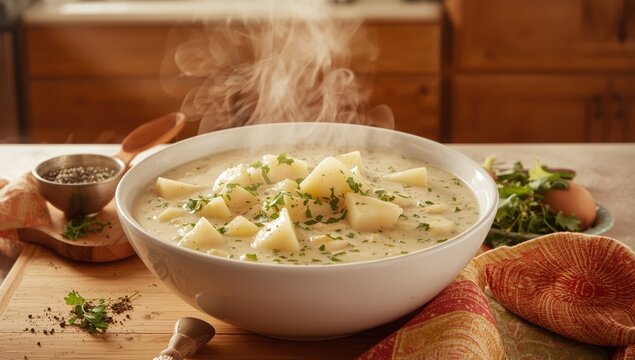 Clam chowder refers to various American soups made with clams.