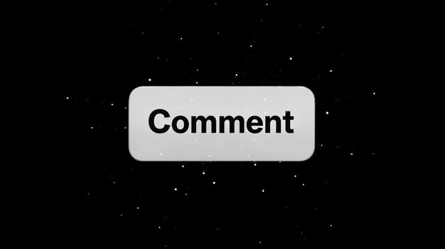Animated Social Media Call To Action Buttons &ndash; Like Comment Share Subscribe Overlay on Black Background