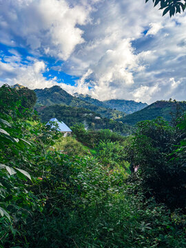 mountain landscape with clouds, morogoro, Tanzania.