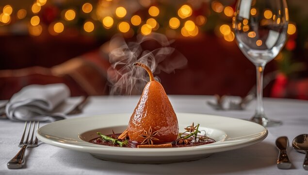 Flavorful idea - pear soaked in wine