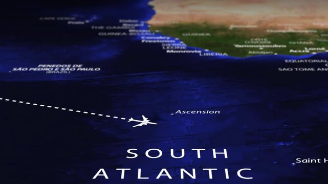 Flight From Mexico City MEXICO to Gaborone BOTSWANA with flag pins