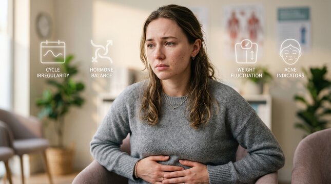 PCOS Symptom Awareness Concept