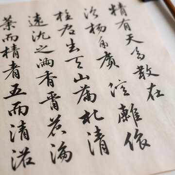 Expressionist Ancient Chinese. Ancient Chinese Calligraphy Scene