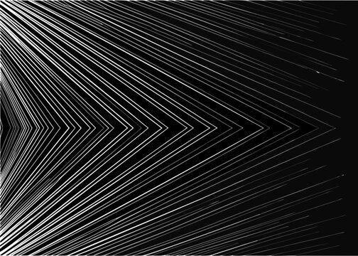Parallel lines pattern with a converging point black and white style