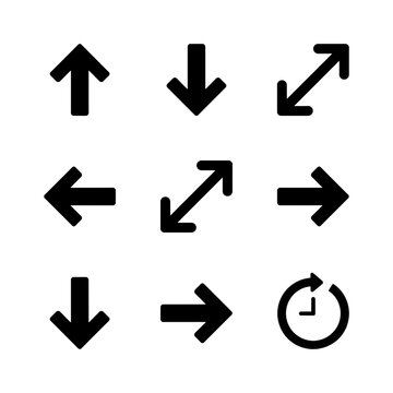 arrow, icon, pack, symbol, set, collection, vector, direction, web, line, design, app, ui, pointer, black, illustration, element, interface, outline, graphic, cursor, up, down, right, modern, backgrou