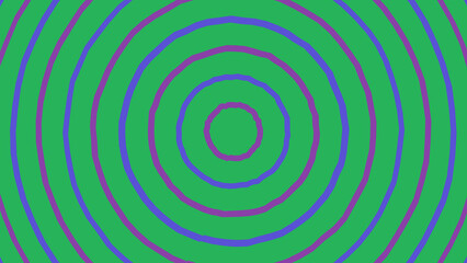 Naklejka premium Green abstract background with colorful concentric circles