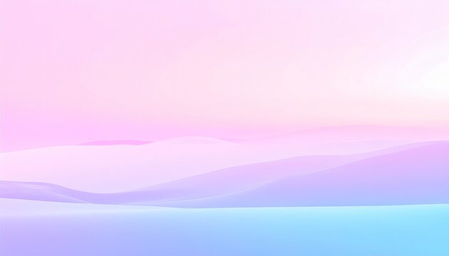 Pastel Pink Purple Blue Gradient with Mountain Silhouette