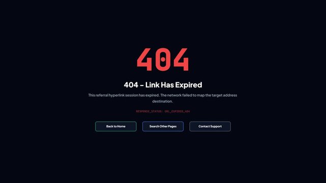Fetching Redirect Route URL Loading Progress Bar 404 Link Has Expired Interface Screen