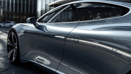 Naklejka premium metallic door grips, sleek exterior