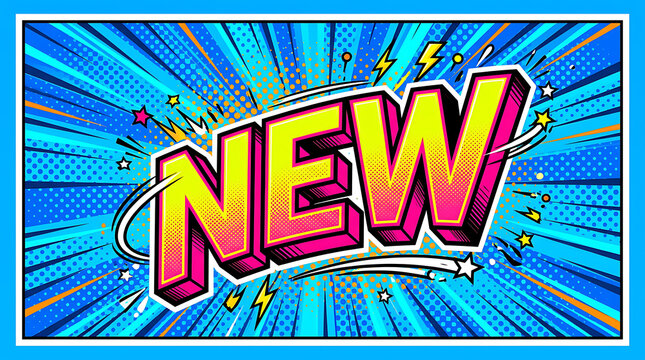New Word Comic Book Style Burst 8.