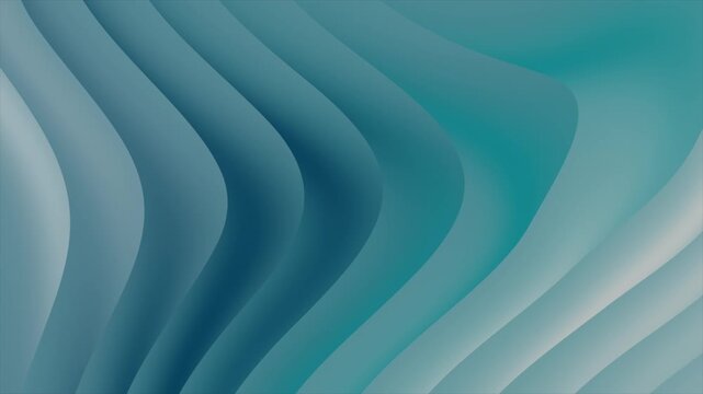 Abstract blue gradient background loop with smooth animated waving curves and seamless flowing liquid layers