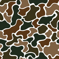 Vector duck hunting camouflage design. Old school camo seamless pattern. Digital camouflage background. Marsh camo wallpaper.  © Rashid