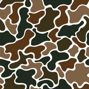 Vector duck hunting camouflage design. Old school camo seamless pattern. Digital camouflage background. Marsh camo wallpaper. 