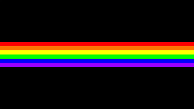 Pride month background, Rainbow stripes on black background