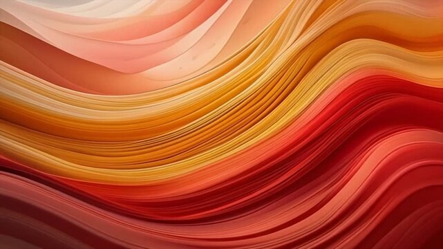 Golden peach gradients drifting smoothly with crimson tones creating elegant atmospheric motion