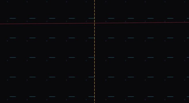 Digital oscilloscope signal waveform grid animation background, for technology and science