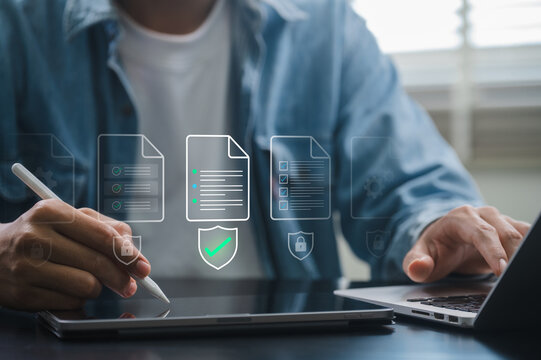 Document Verification process for secure business records validation, compliance review, approval management, information integrity control and enterprise document security assurance