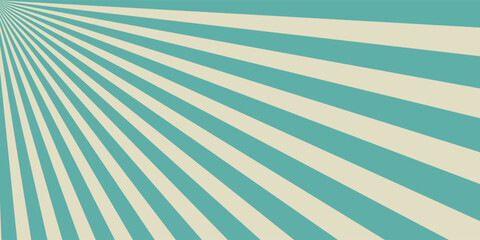 Fototapeta premium Sunlight retro background. Blue and beige color burst background. Fantasy Vector illustration. Magic Sun beam ray pattern background. Old paper starburst. Circus style