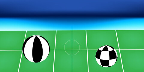 Abstract soccer field background for World Championship 2026 tournament. Modern sport stadium vector illustration. © armani