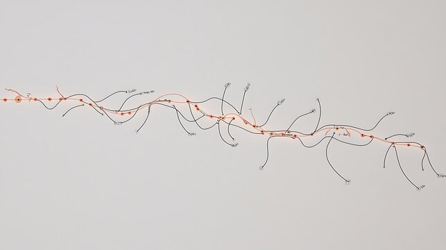 Detailed Illustration of Nerve Pathway Reflex Arc Diagram in Minimalist Line Art Style