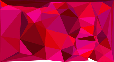 Fototapeta premium Abstract red triangular geometric background pattern.