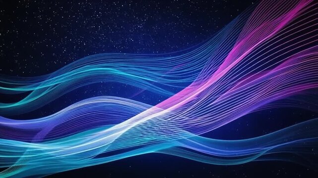 Deep purple cyan and teal gradients blending into radiant atmospheric visual flow and depth