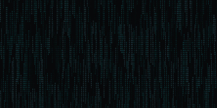 Dark Digital Code Pattern Background Featuring Data Streams Network Security and Modern Technology Concept