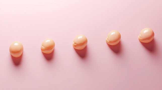 Stages of Embryo Development on Pink Background