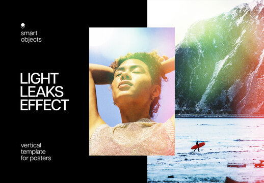 Retro Light Leaks Photo Effect For Poster And Music Cover Design