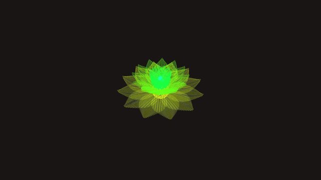 cybernetic holographic flower 3d