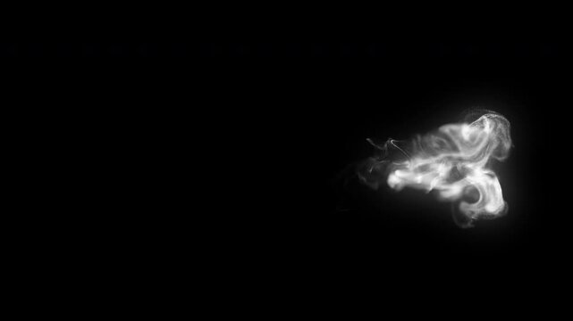 Realistic White Smoke Movement Background