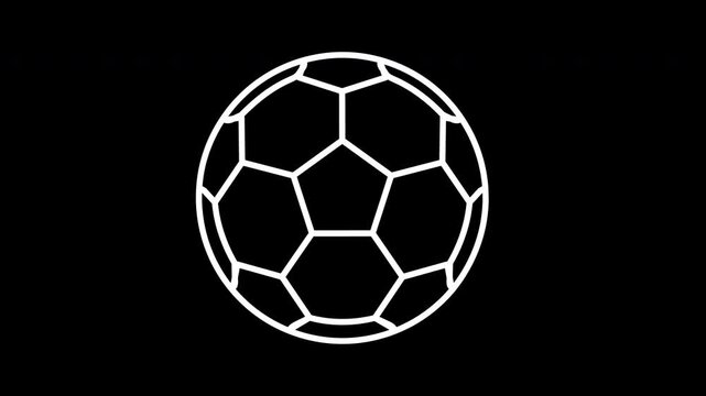 Fu&szlig;ball animiert Alphakanal Linie Illustration Ball Sport