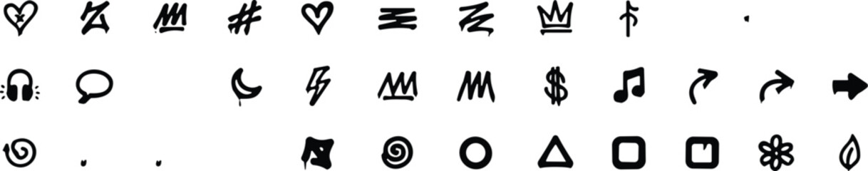 Obraz premium Assorted Hand- Drawn Doodle Icons doodles symbols