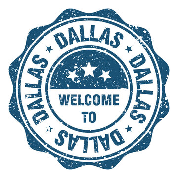 Welcome to Dallas red grunge round stamp. Welcome to Dallas stamp
