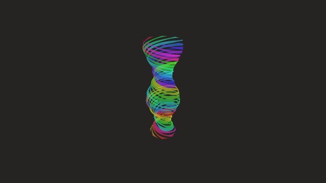 fluid chromatic ribbon vortex 3d