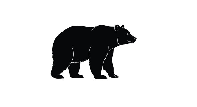 African wildlife silhouette collection  bear 