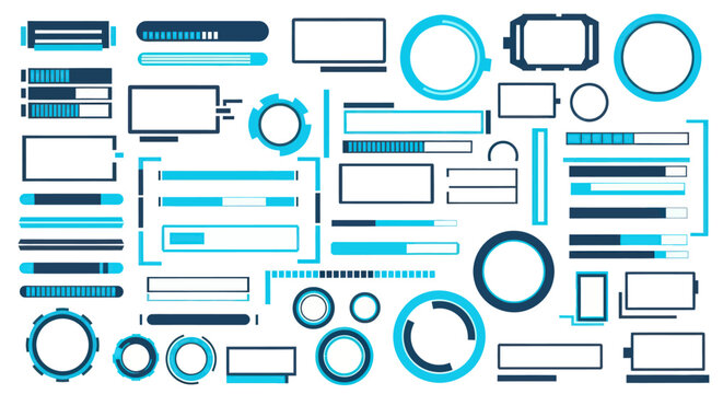 Loading Bar and HUD Interface Icon Set