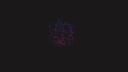 fluid nebula particle attractor 3d © asamiile