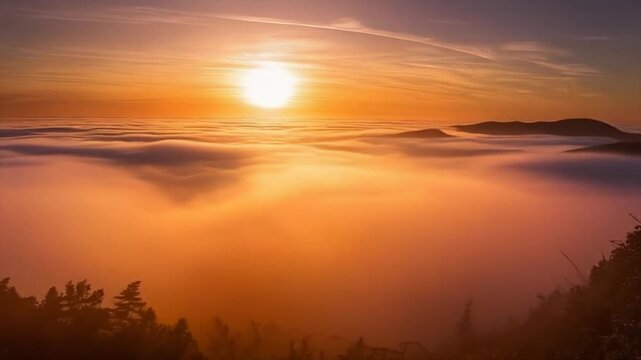 Soft glowing mist waves blending amber rose colors with smooth cinematic visual flow