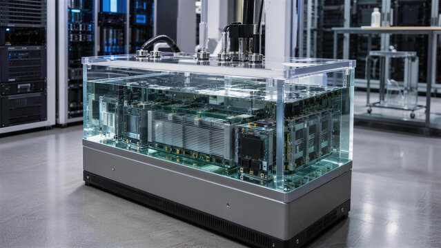 Immersion cooling tank for servers in modern data center