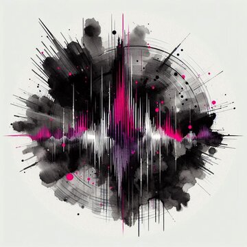 ネオンカラーの音波