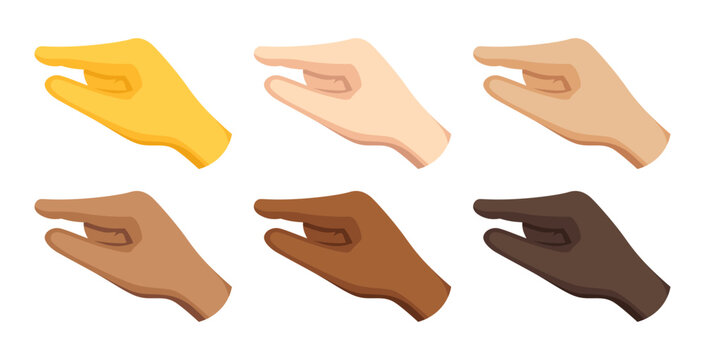 Pinching hand sign emoji, hand gesture symbol, vector icon illustration, isolated on transparent background. 